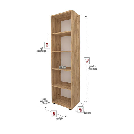 immagine-2-bofigo-libreria-costa-5-ripiani-colore-pino-ean-8683456002334