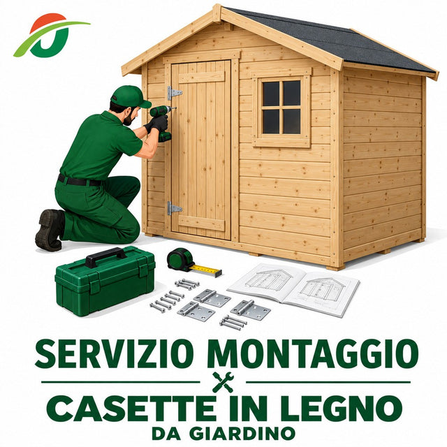 Montaggio casetta legno giardino