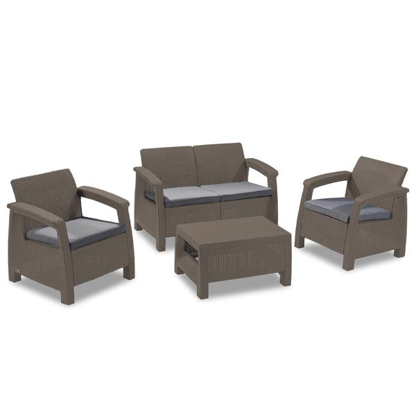 nbr set giardino bolsena in resina rattan moka ean 9972015119491