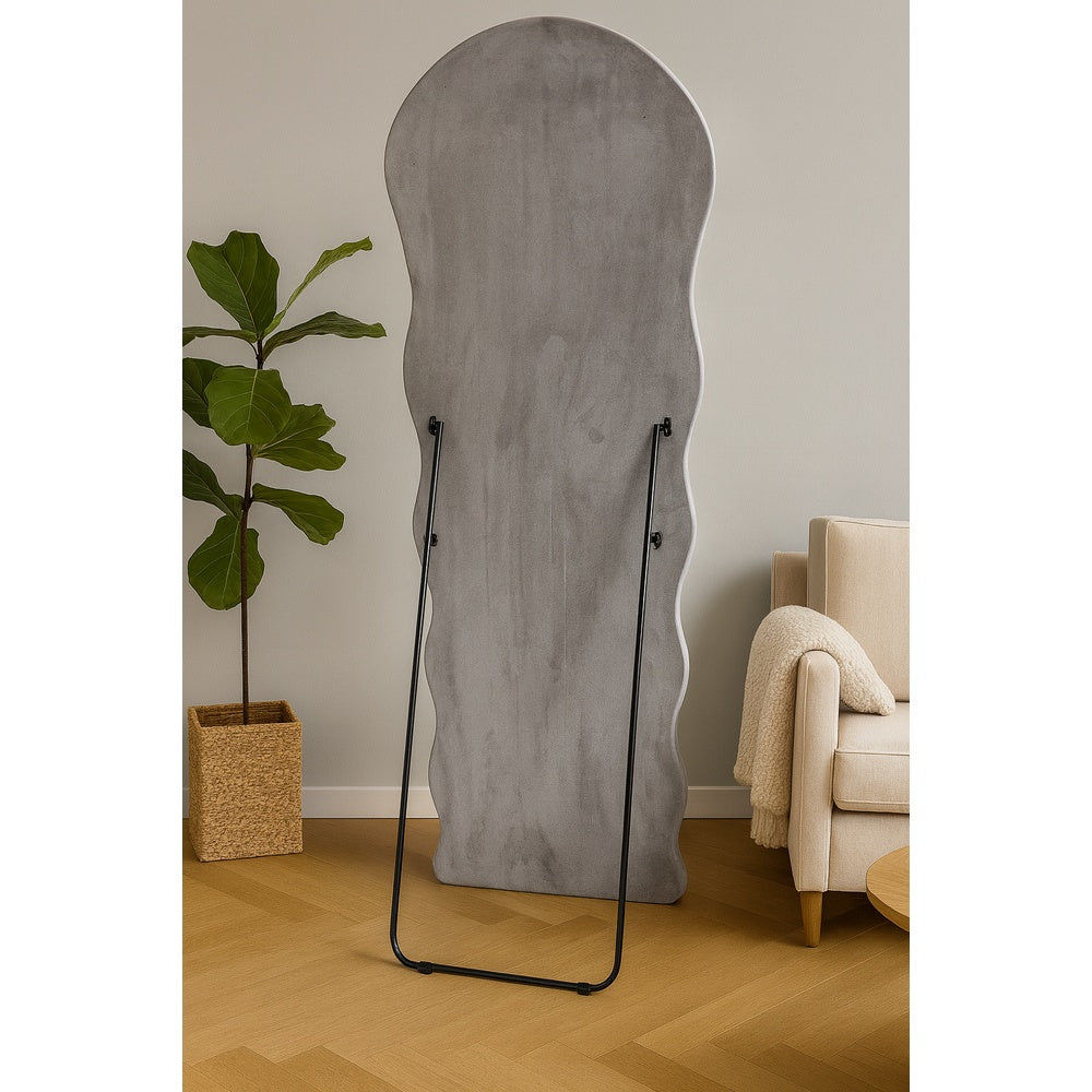 Specchio Gosti Ondulato 143cm Grigio