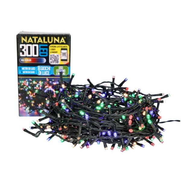 Luci Di Natale 300 Led Da Esterno Multicolor