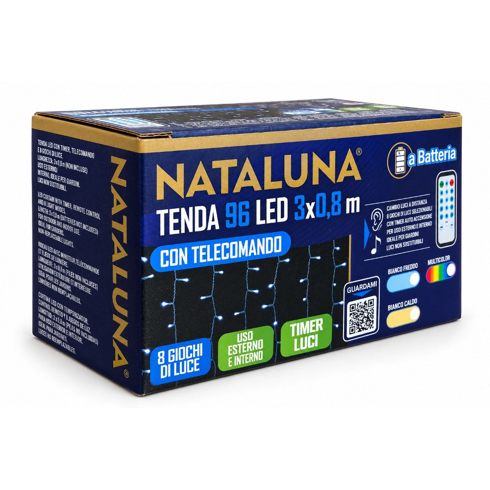 Tenda 96 Led Multicolor 3x0,8 mt con Telecomando