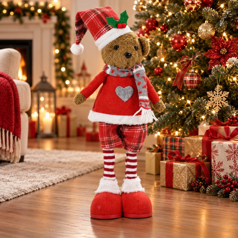 Orso Decorazione Natalizia H.46/55 cm - immagine 2