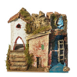 Mulino ad acqua decorativo per presepe 20x14x19 cm