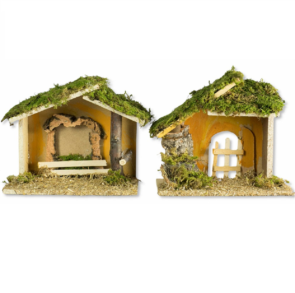 Capanna vuota per presepe 22x12x19 cm assortita