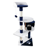 Tiragraffi blu e bianco per gatti 60x56x111 cm - immagine 2