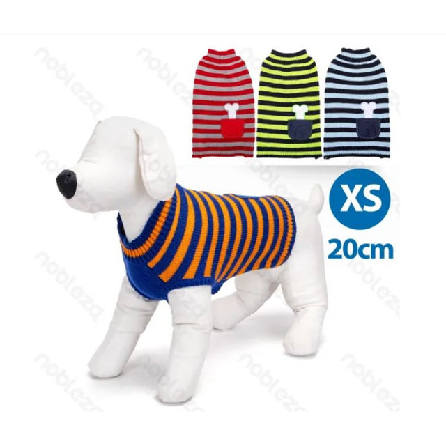 Maglione a righe per cani colori assortiti TG. XS
