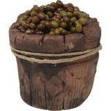 Tinozza in Legno con olive per presepe 5,5x4,5x5,5 cm - immagine 2