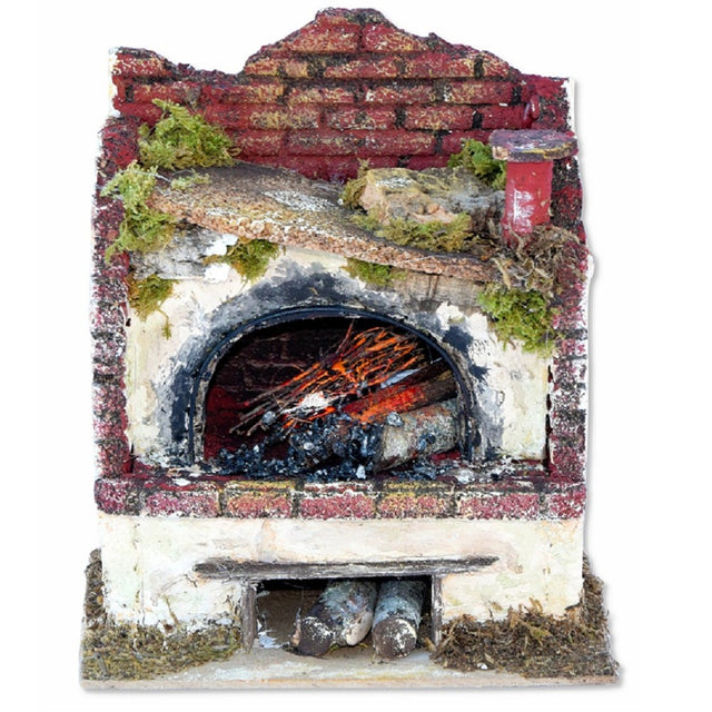 Forno per presepe con lampada 15x10x17 cm