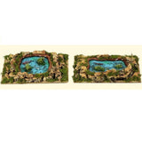 Lago con acqua e pesci per presepe 20x14x3,5 cm
