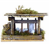 Ricovero con pecore per presepe 10x6x7 cm