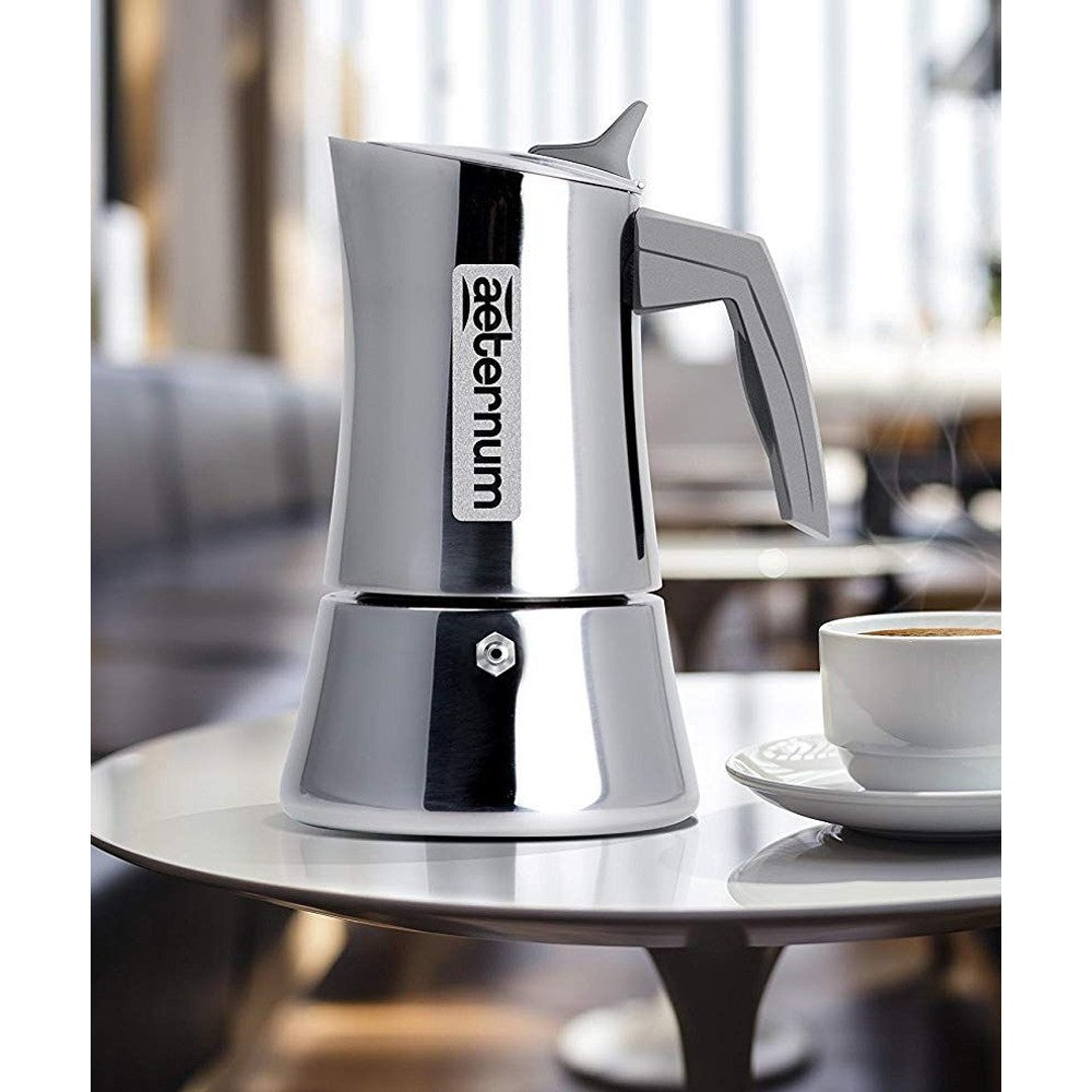 CAFFETTIERA DIVINA 4 TAZZE ACCIAIO INDUZIONE AETERNUM - immagine 2