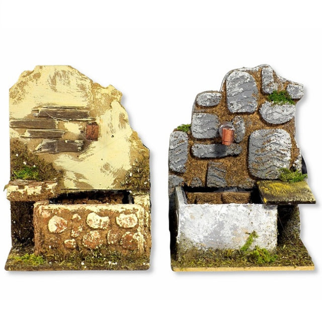Fontana con pompa per presepe 13x10x11 cm assortita