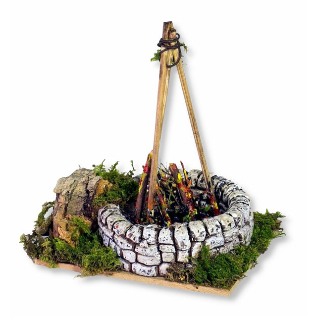 Fuoco con lampada effetto fiamma per presepe