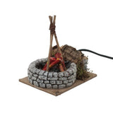 Fuoco con lampada effetto fiamma per presepe - immagine 3