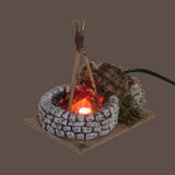 Fuoco con lampada effetto fiamma per presepe - immagine 5