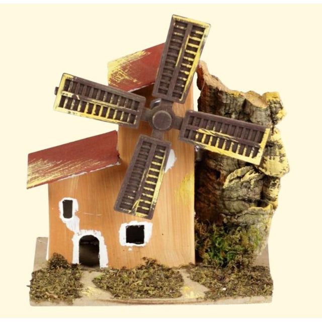 Mulino a Vento per presepe 10x6x12 cm