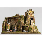 Capanna 60x34x44 cm con mulino a vento, movimento, luce
