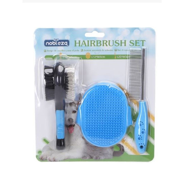 Spazzole per animali blu set 3pz