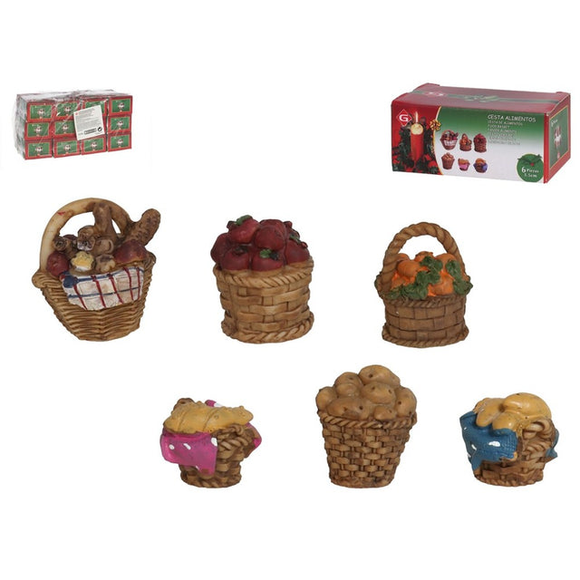 Cesto Verdure per presepe 6pz da 3,5 cm