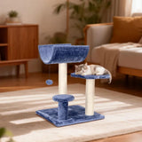 Tiragraffi a fiore celeste per gatti  50x35x72 cm - immagine 2