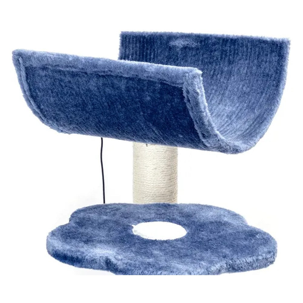 Tiragraffi a fiore celeste per gatti  50x35x72 cm - immagine 3