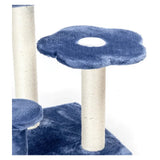 Tiragraffi a fiore celeste per gatti  50x35x72 cm - immagine 4