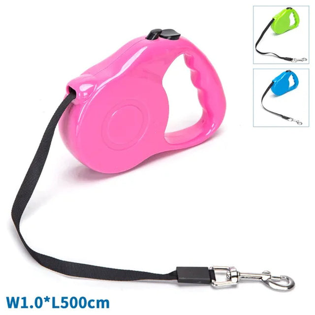 Guinzaglio retrattile per cani colori assortiti 5 mt
