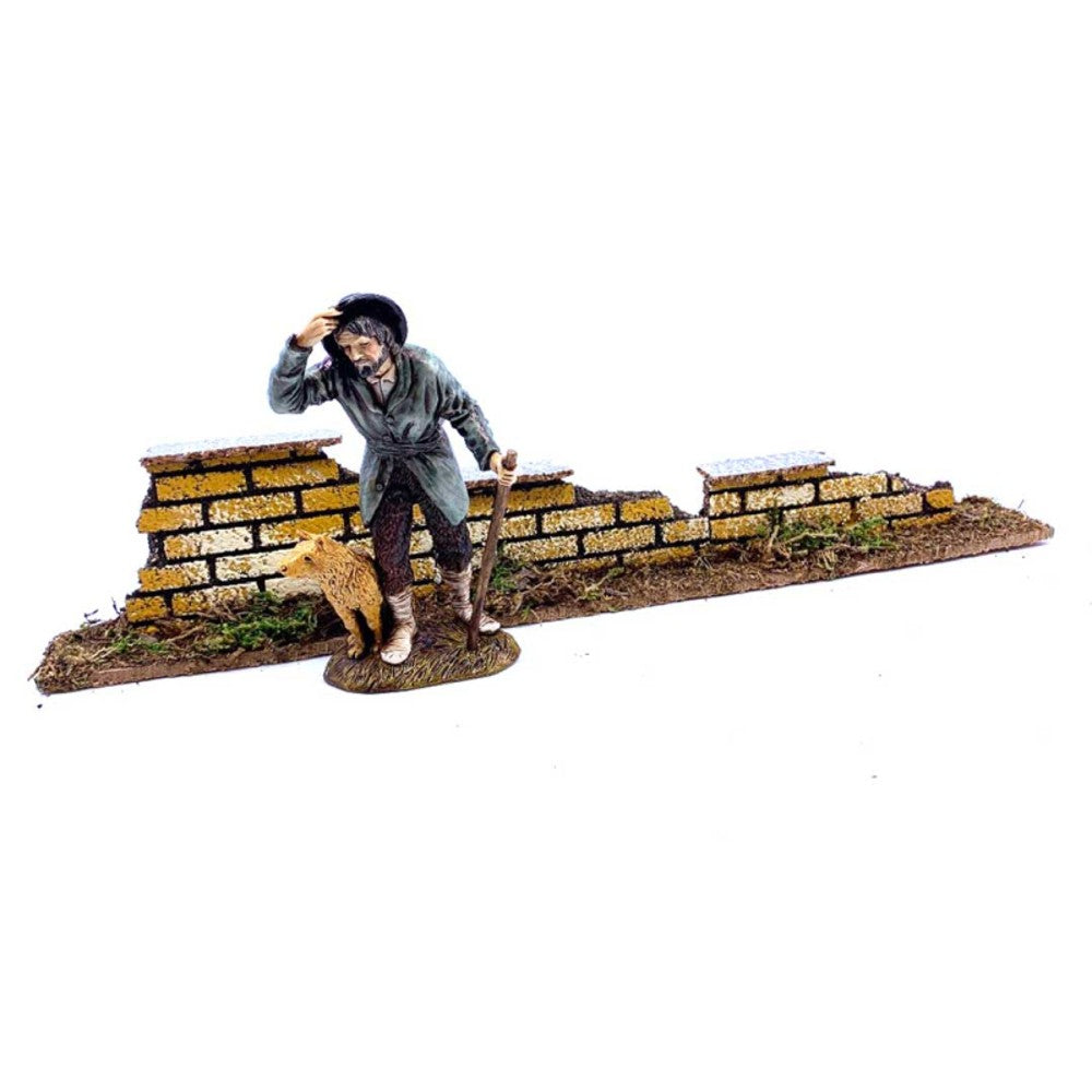 Muretto effetto mattoni per presepe 35x4x7 cm - immagine 2