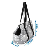 Borsa trasportino imbottita grigia  42x25x28 cm
