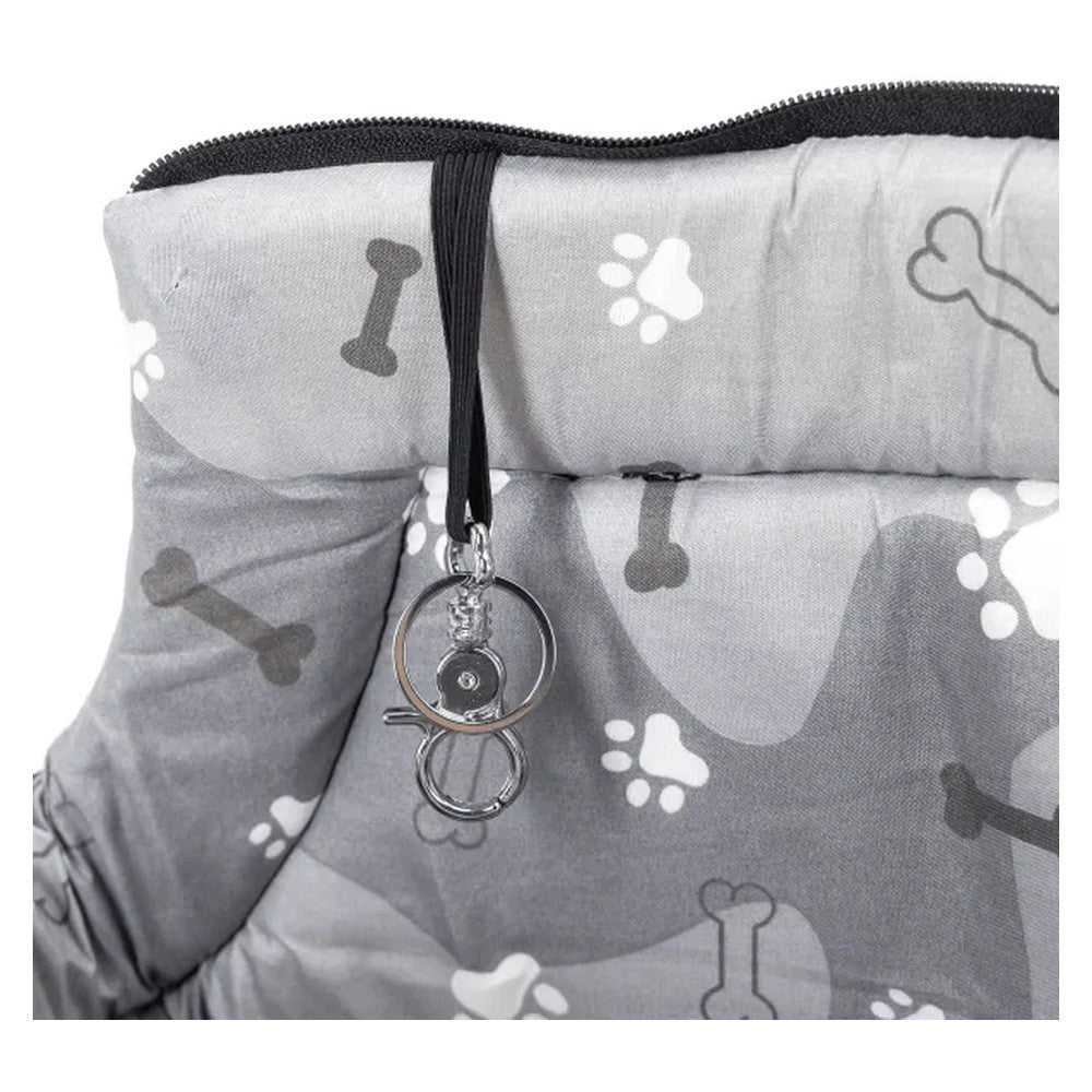 Borsa trasportino imbottita grigia  42x25x28 cm - immagine 3