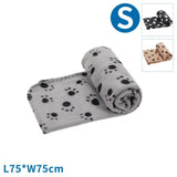Coperta in pile con zampe colori assortiti  75x75 cm