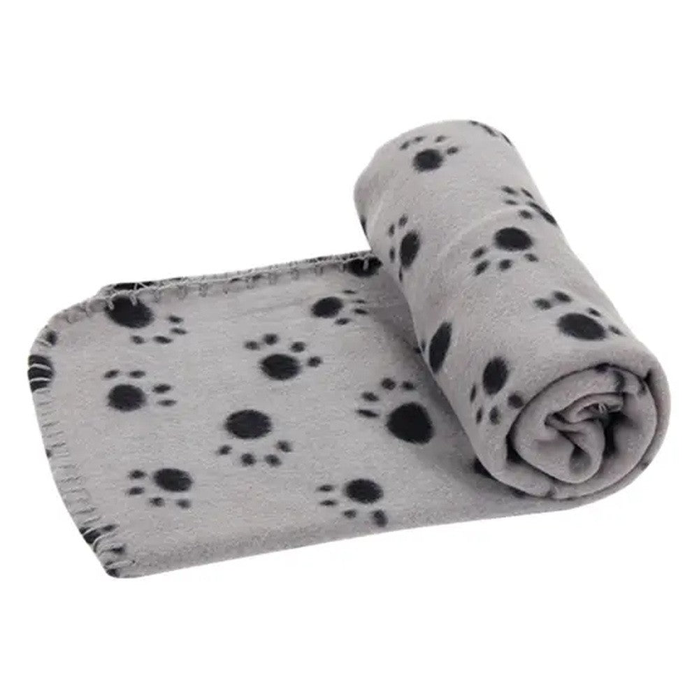 Coperta in pile con zampe colori assortiti  75x75 cm - immagine 3