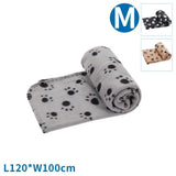 Coperta in pile con zampe colori assortiti 120x100 cm