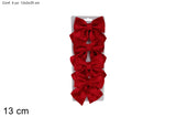 FIOCCO 13 CM SET 4 PZ EFFETTO VELLUTO ROSSO