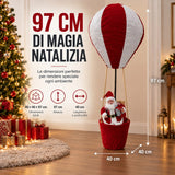 Mongolfiera con Babbo Natale 40x40xH.97 cm - immagine 3