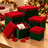 Scatole Regalo SET 5 VERDE E ROSSO