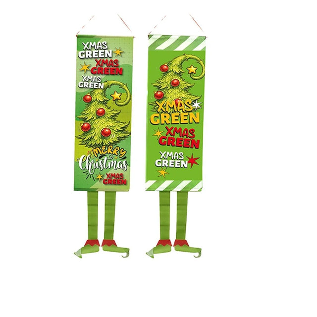 Gambe Guastafeste di Natale verde 115 cm