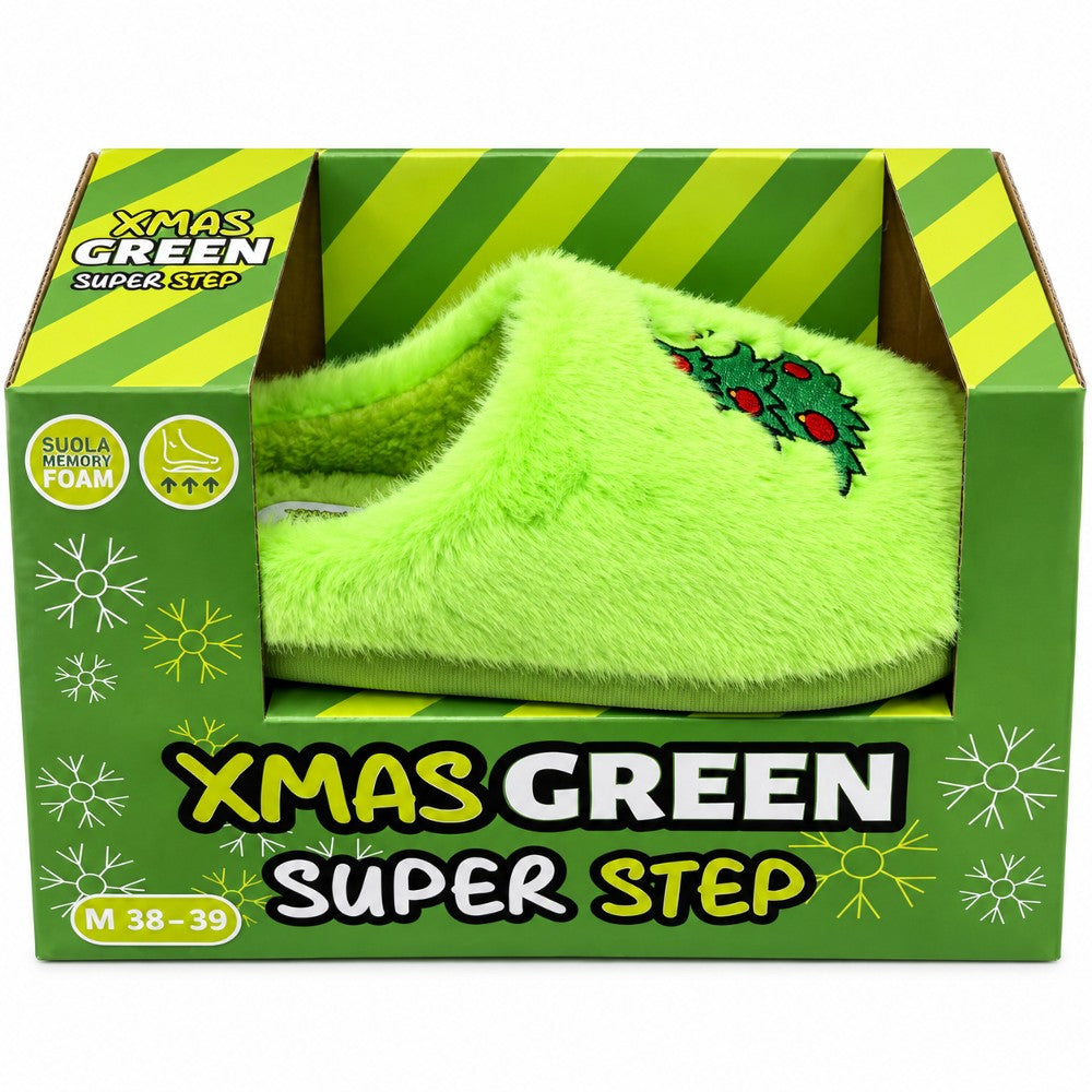 Pantofole Guastafeste di natale Verde TG. 36-41 Assortite - immagine 3