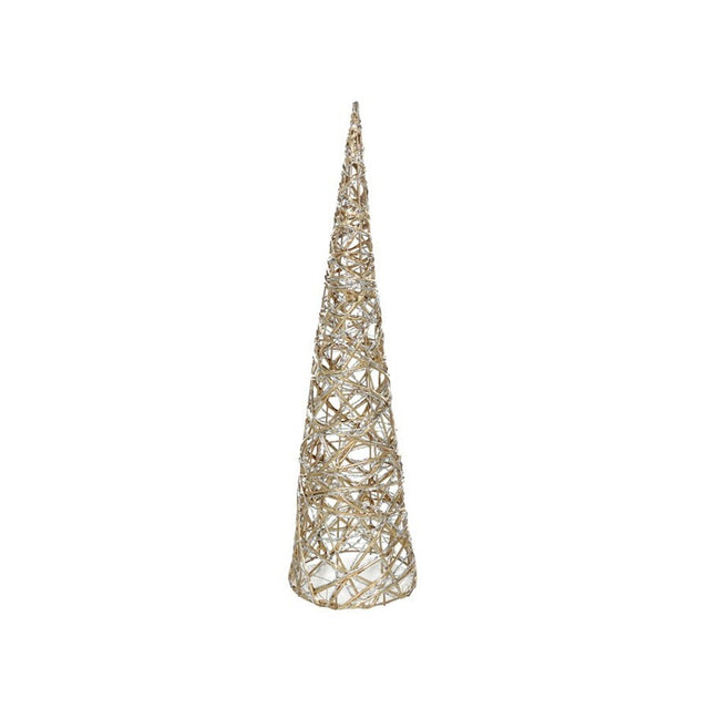 Cono Natalizio Oro 60 led 16X16X60 cm