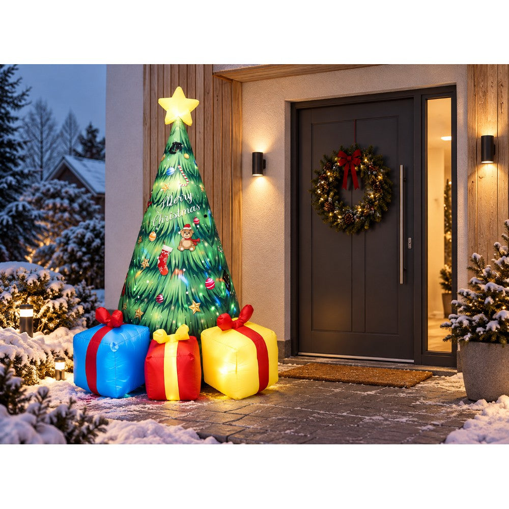 Albero di Natale gonfiabile 230 cm con 15 LED - immagine 2