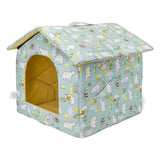 Cuccia a casetta in tessuto, fantasie assortite 53x50x43 cm - immagine 5