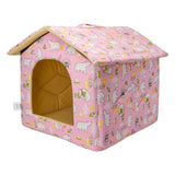Cuccia a casetta in tessuto, fantasie assortite 53x50x43 cm - immagine 6