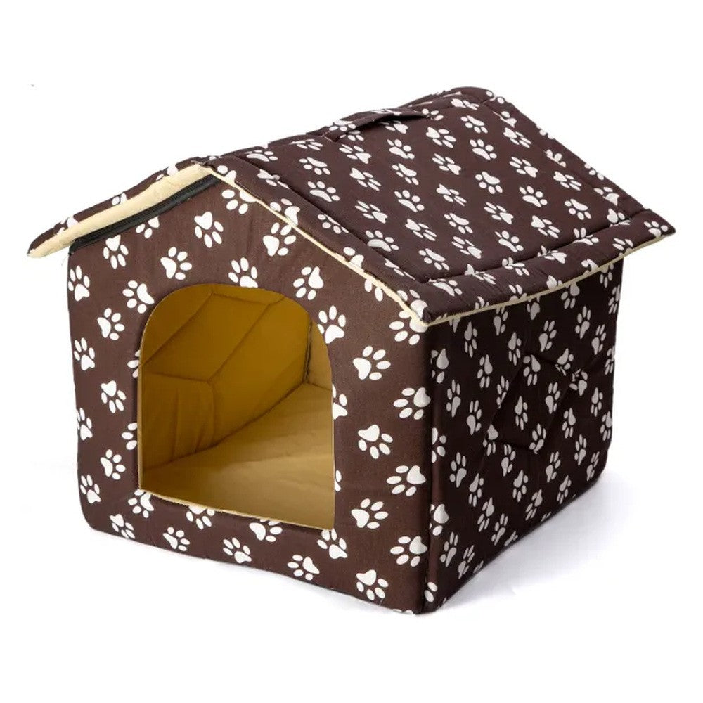 Cuccia a casetta in tessuto, fantasie assortite 53x50x43 cm - immagine 7