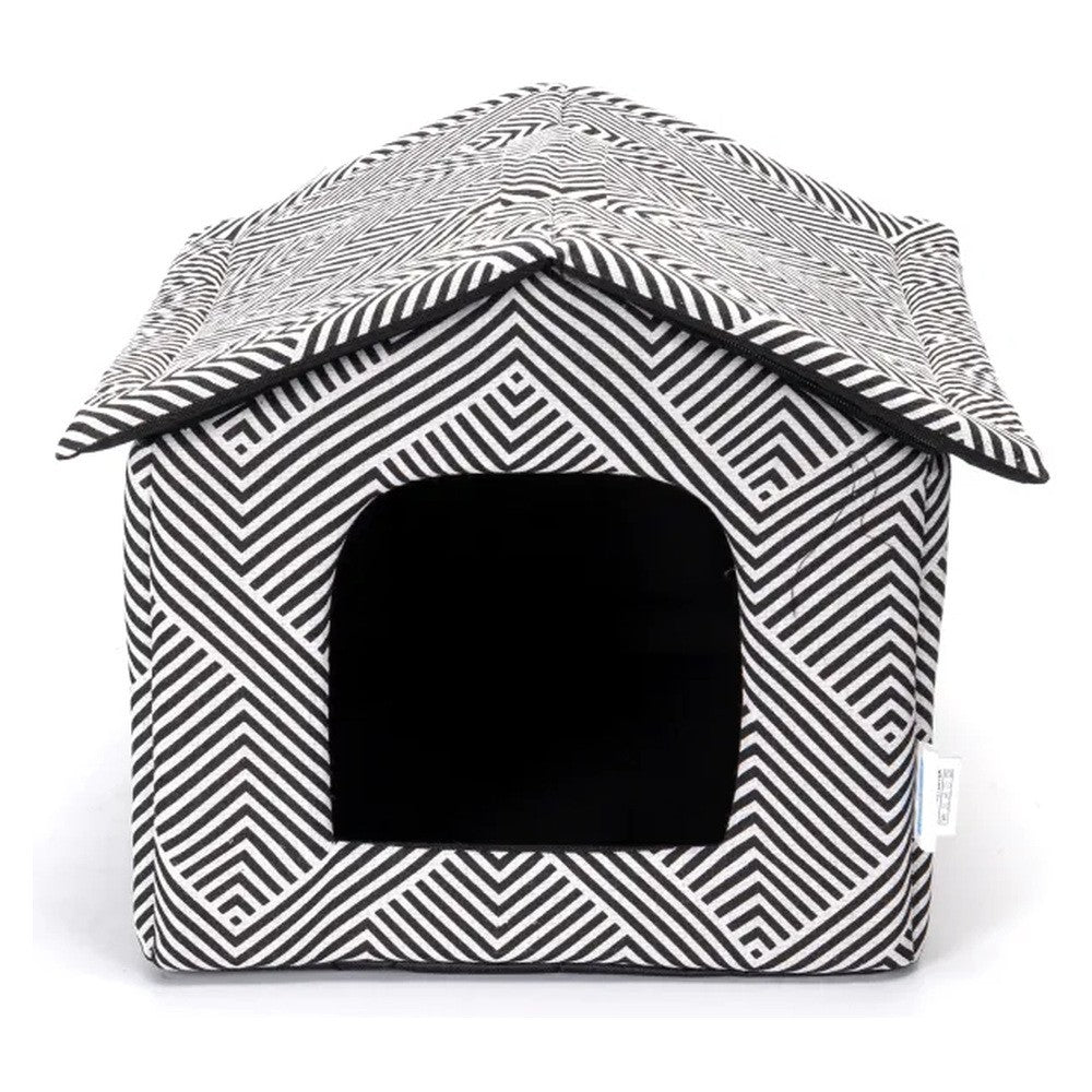 Cuccia a casetta in tessuto, fantasie assortite 53x50x43 cm - immagine 9