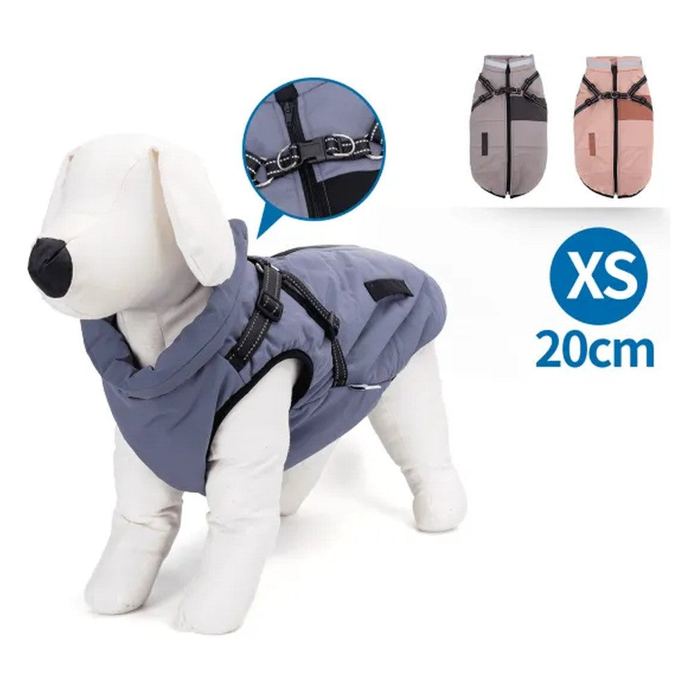 Cappottino con collare per cani colori assortiti TG. XS