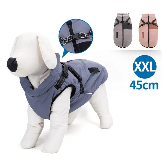 Cappottino con collare per cani colori assortiti TG. XXL