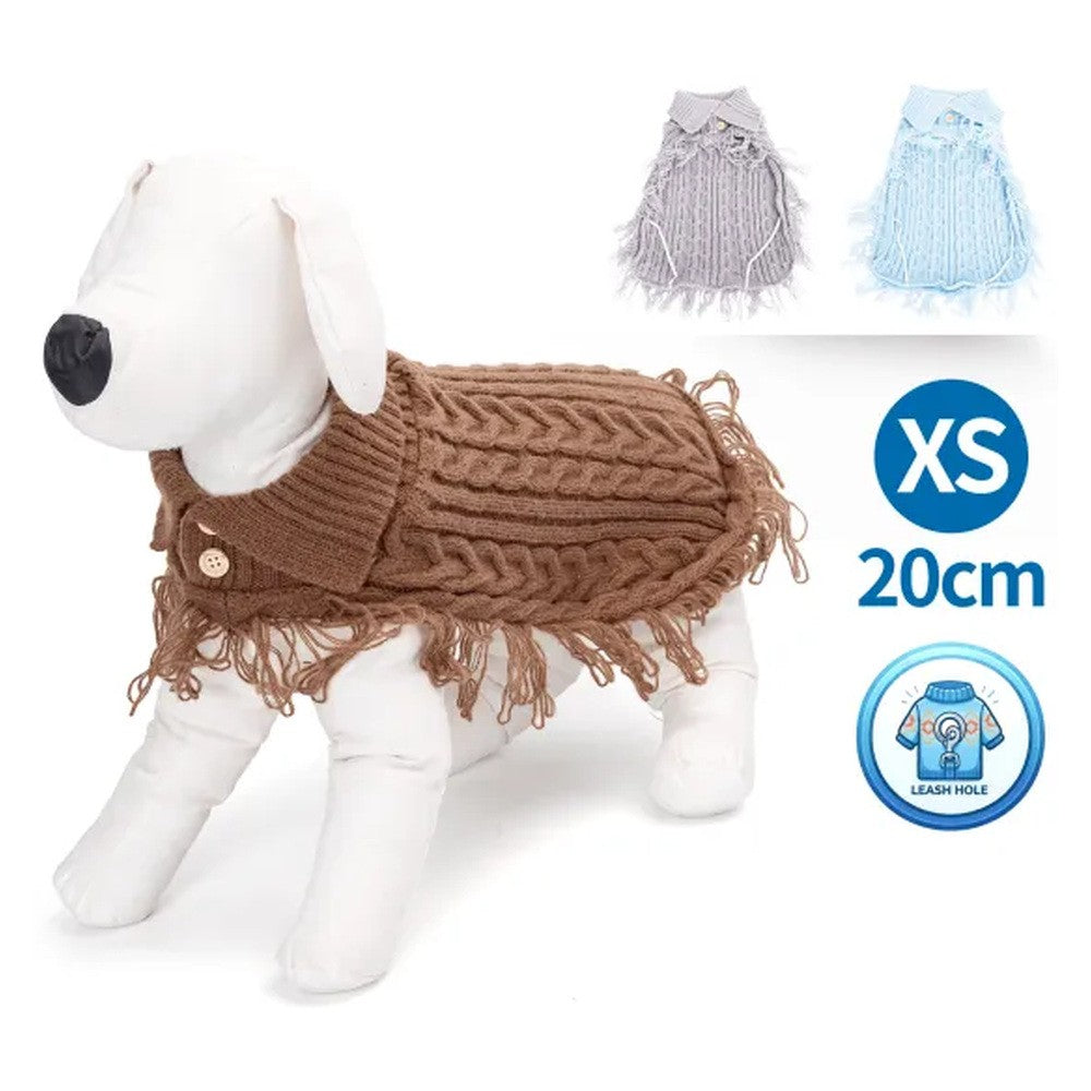 Maglione con risvolto per cani colori assortiti TG. XS