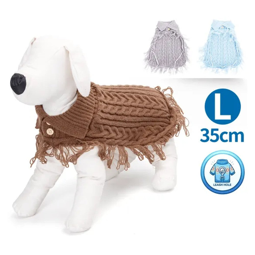 Maglione con risvolto per cani colori assortiti TG. L