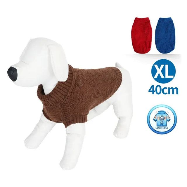 Maglione a trecce per cani colori assortiti TG. XL